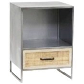 Wholesale - End Table Wood Drawer Metal Legs 21.5"Hx15.7"Lx14.4"W C/P 1, UPC: 635309856661